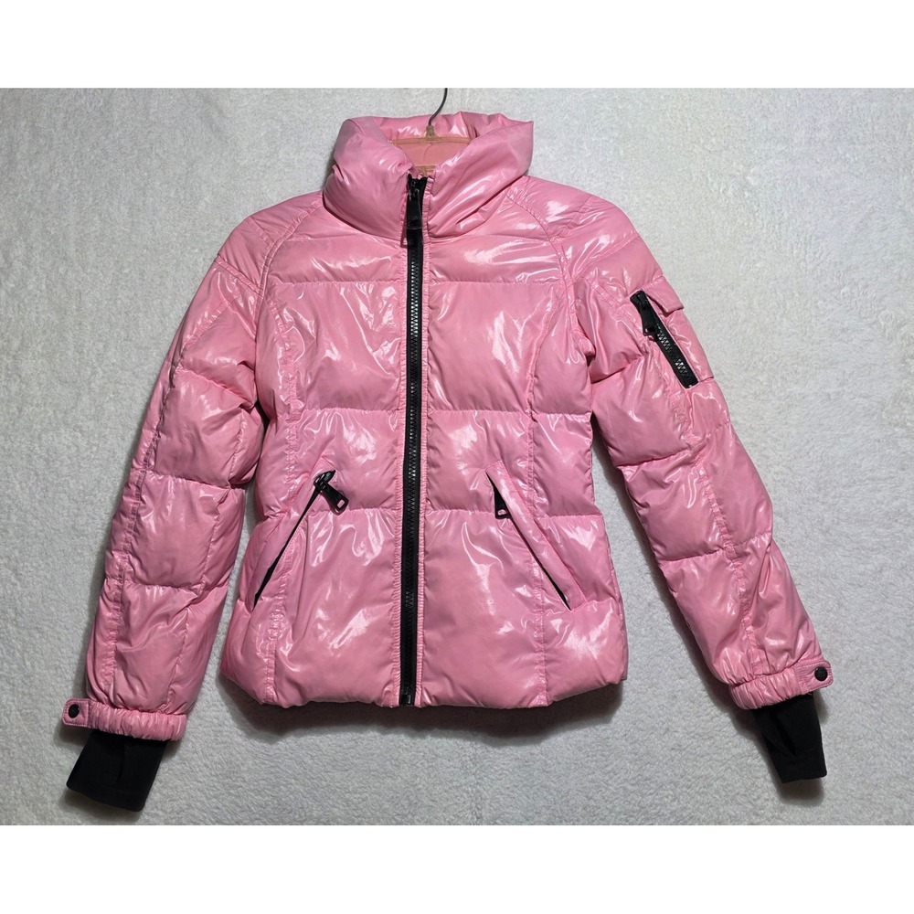 SAM. New York Freestyle Down Puffer Jacket Pink Glossy Lacquer Women's XS